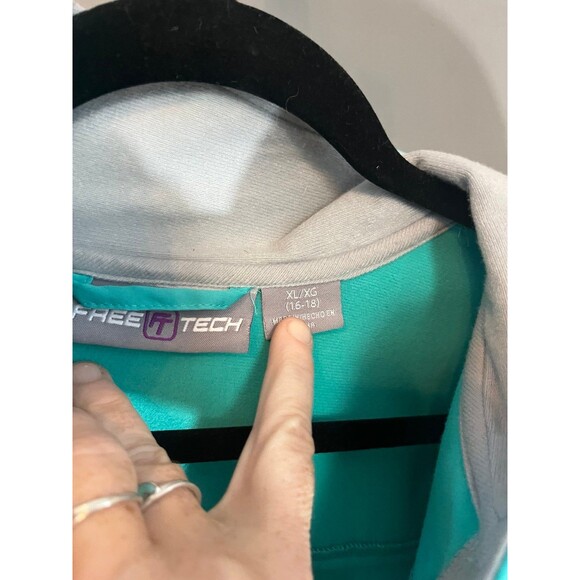 Free country women’s size xl turquoise blue lightweight shell jacket coat - Picture 2 of 4